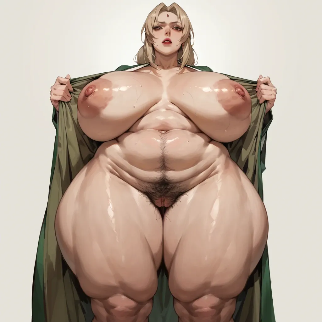 Big Titts,hairy cunt, big ass,  big hips  Thick thigh  Thick body  Hairy pussy  Fat body  Fat boobs  Fat ass   Whore  Front view  Standing on her knees  wearing robe bare body  Fat body  Massive breast  Thick hairy cunt  Thick body  Legs down  Character  Tsunade senju Character  Tsunade senju