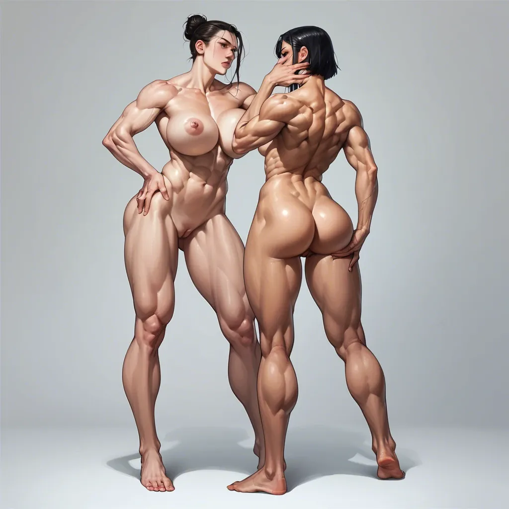 2girl, , , , hand over mouth,amazing thighs,huge breasts,back muscles,skin details, large nose,1 leg,one nipple out,labia,mitanko, molest,beautiful feet,flat chest,grab butt,dark-skinned, brown jacket,pearl necklace,detached collar,wet bra,stiletto heels, white pants,blue stockings,veil,black bra,high heels, jean hotpants,garter belt,white panties,no panties,platform heels, library stacks, restrained, dungeon, cyborg, princess peach, spider-gwen