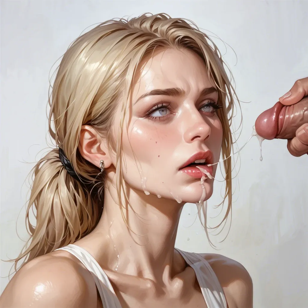 realism, white skin, big boobs, only boobs in the frame, blonde hair