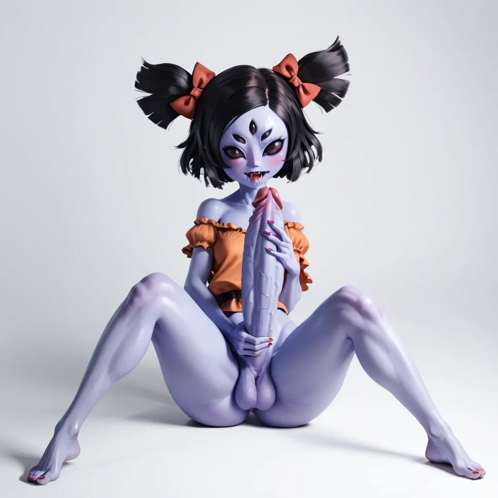 muffet undertale, very huge tits, masturbate cock, masturbate clitor.