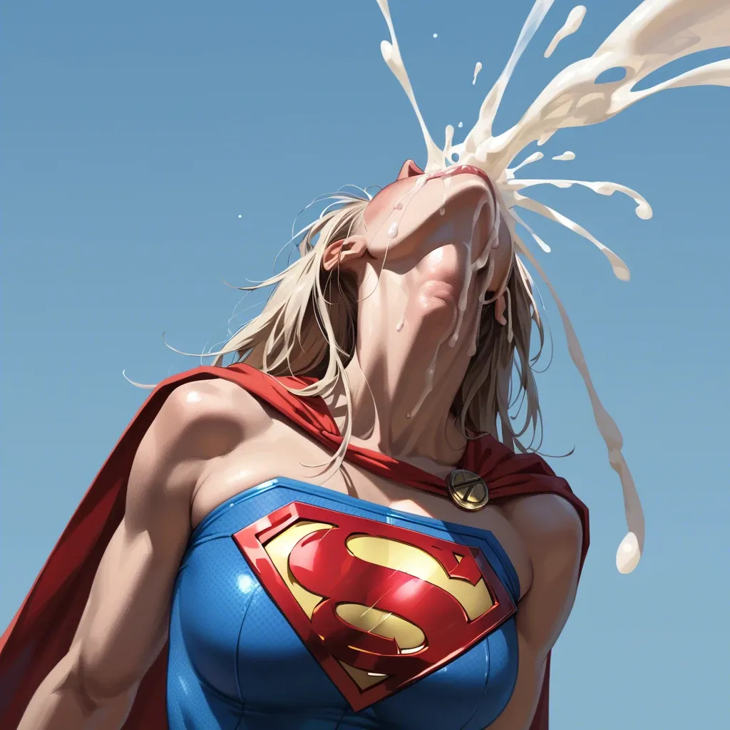 Supergirl,,,, deepthroat enormous tits, split open, excessive cum, really low angle