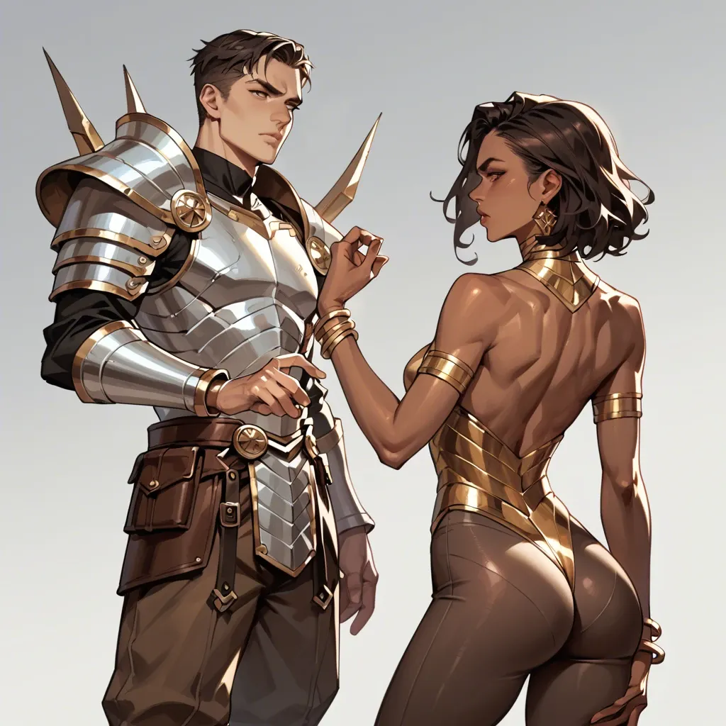 1girl,1boy, , , , beautiful mouth,slender hands,big boobs,back,wide shoulders, full pouty lips,armour,big perky boobs,thin waist,very dark skin, brown pants,leggings,gold bracelets,hand on panties,ballet shoes, sweatshirt lift,egyptian palace,hand on panties,white lingerie,brown boots, bathrobe,gold necklace,cotton panties,blue panties,white boots, bathroom, airfield, tavern setting, hyperdetailed, rainy night, lara croft, elsa, dynamics