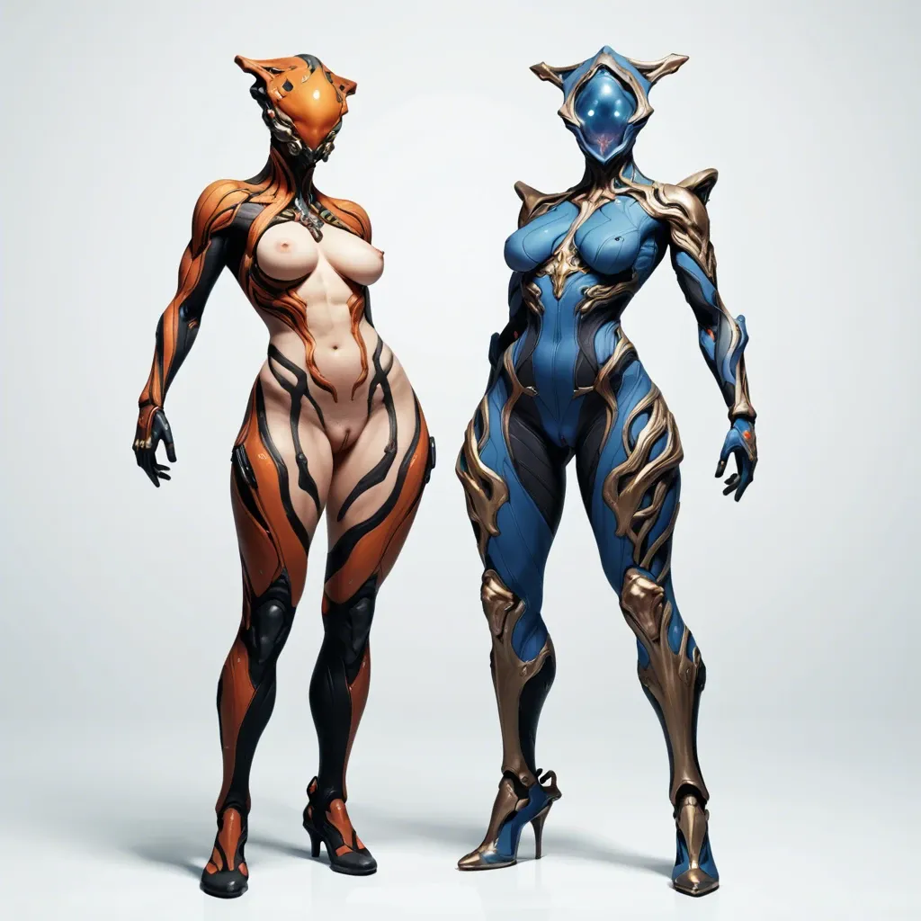 Warframe,full body, camel toe pussy, standing,sezy pose,pussy bugle, details,4k,posing,2girl