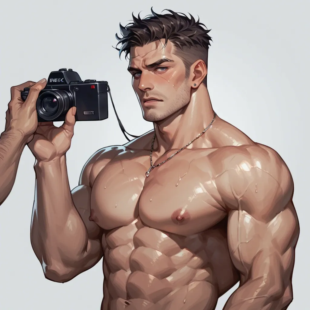 Man holding a camera