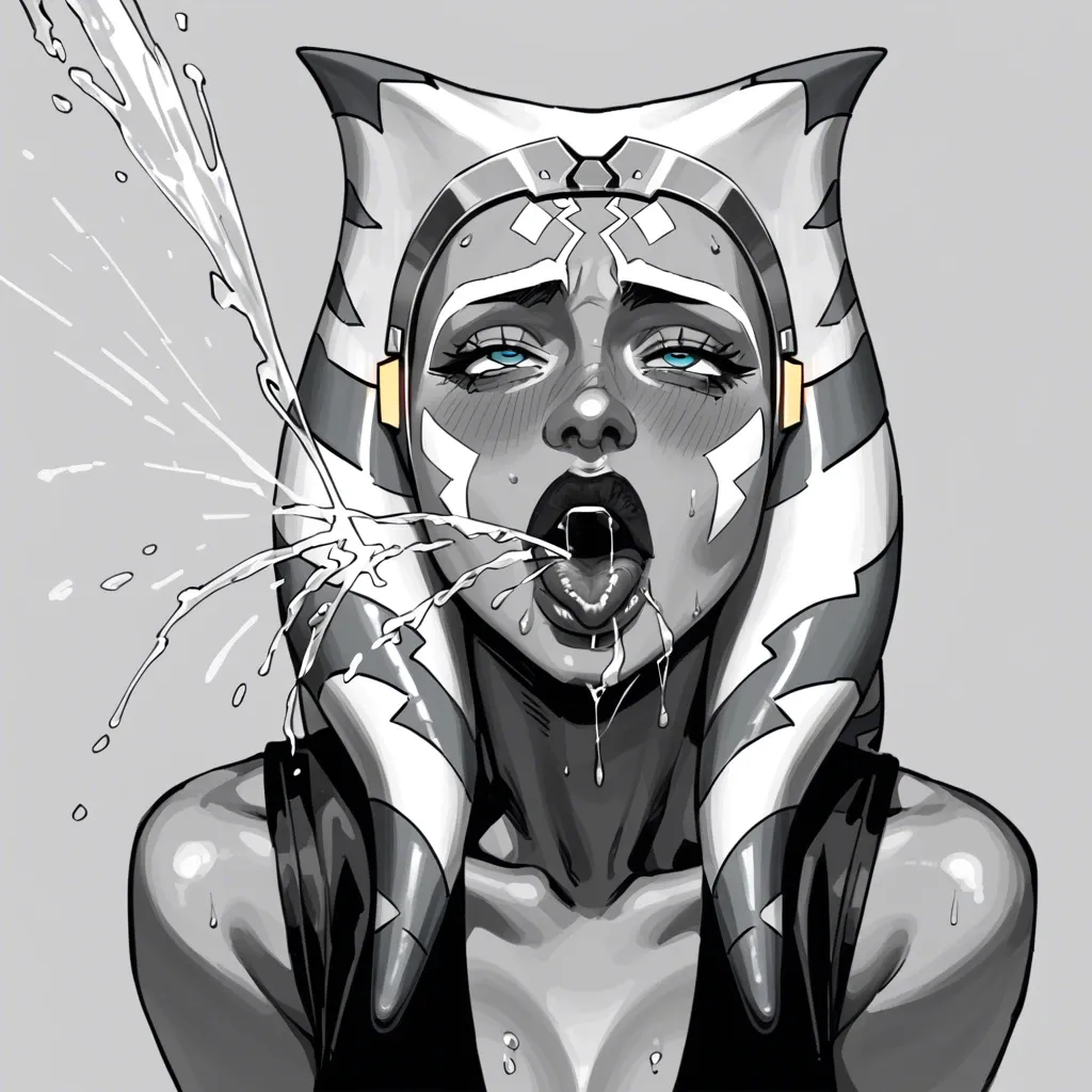 Ahsoka Tano, sexy, pubic hair, squirting, after sex, ahegao, rolled up sleeves