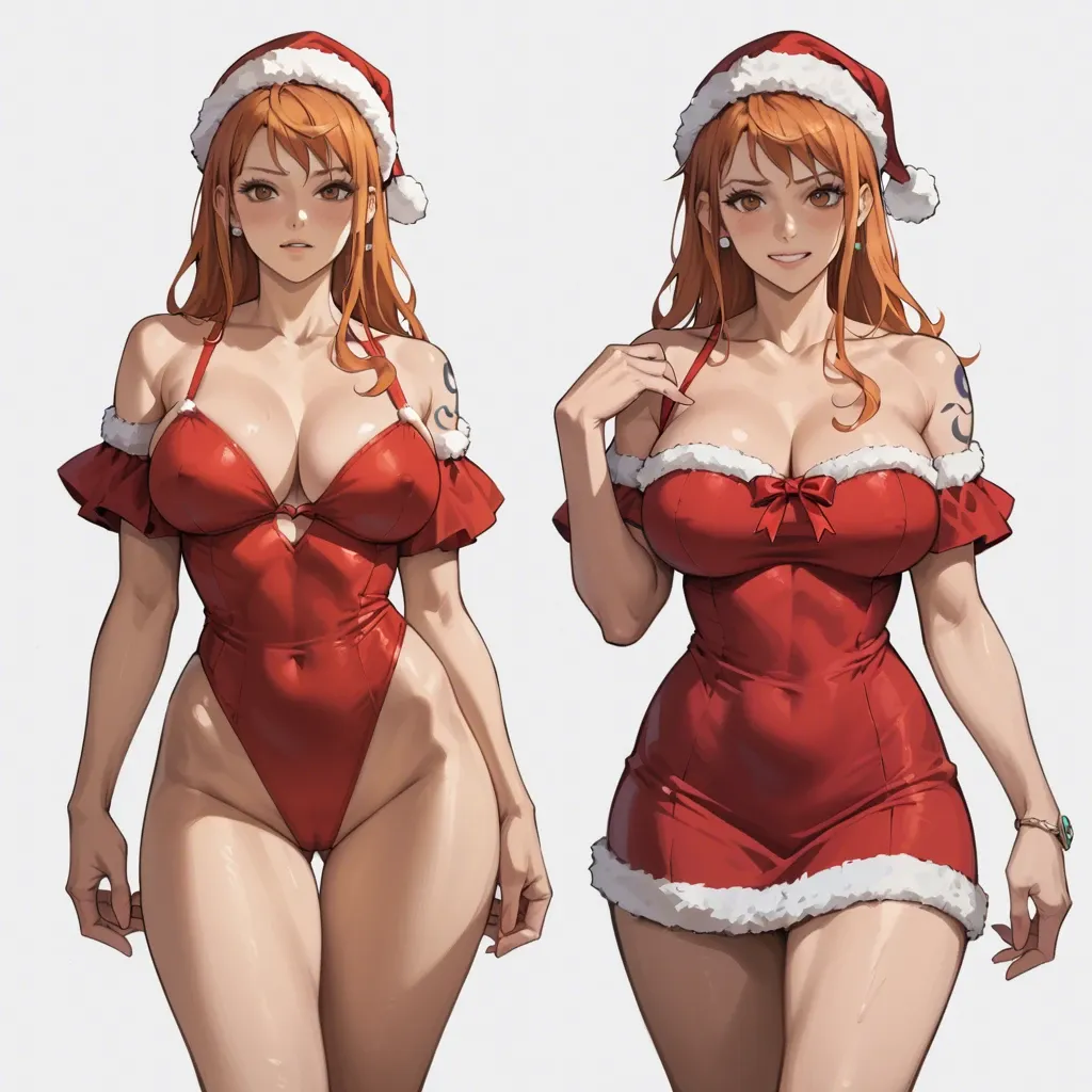 Solo, nami,Christmas dress,body,sexy, cute,multiple view