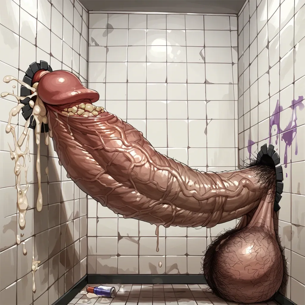 Futanari, Glory hole, very hairy, massive ball's, smegma, cum, massive hairy egg's, fat dick, drugs