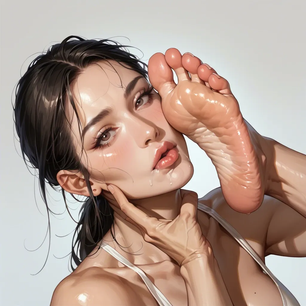 Kitagawa, soles on face, kissing sole, detailed soles