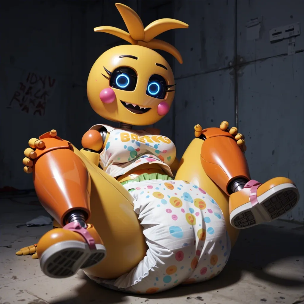 FNAF, girl, Toy chica, big boobs, Diaper