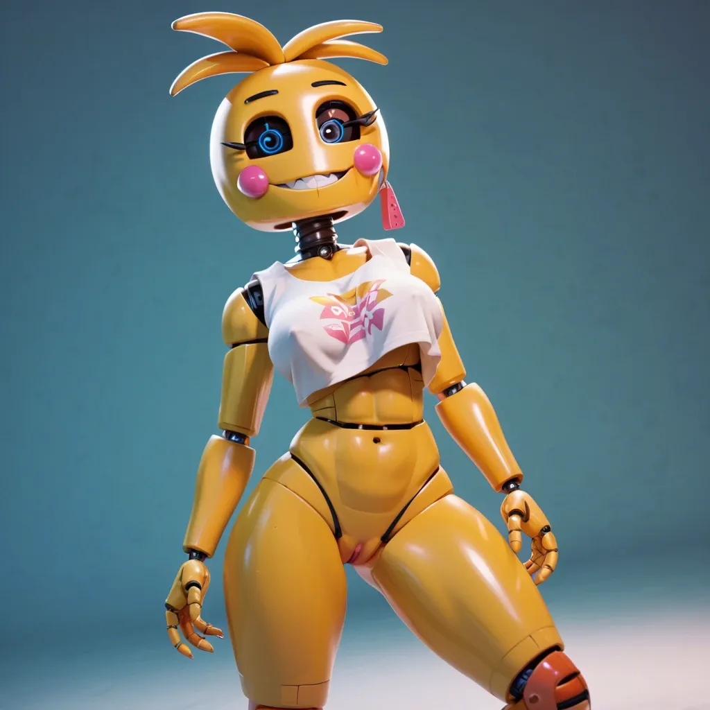 FNAF, toy chica, anthro, girl, feminine,