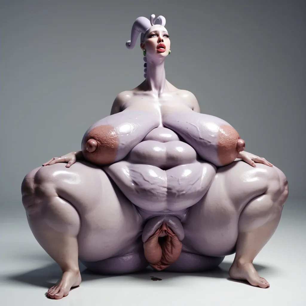 3d, goodra, (hyper lips), sagging breasts, obese, overweight, weight gain, fat mons, large pussy, gigantic pussy, fat rolls