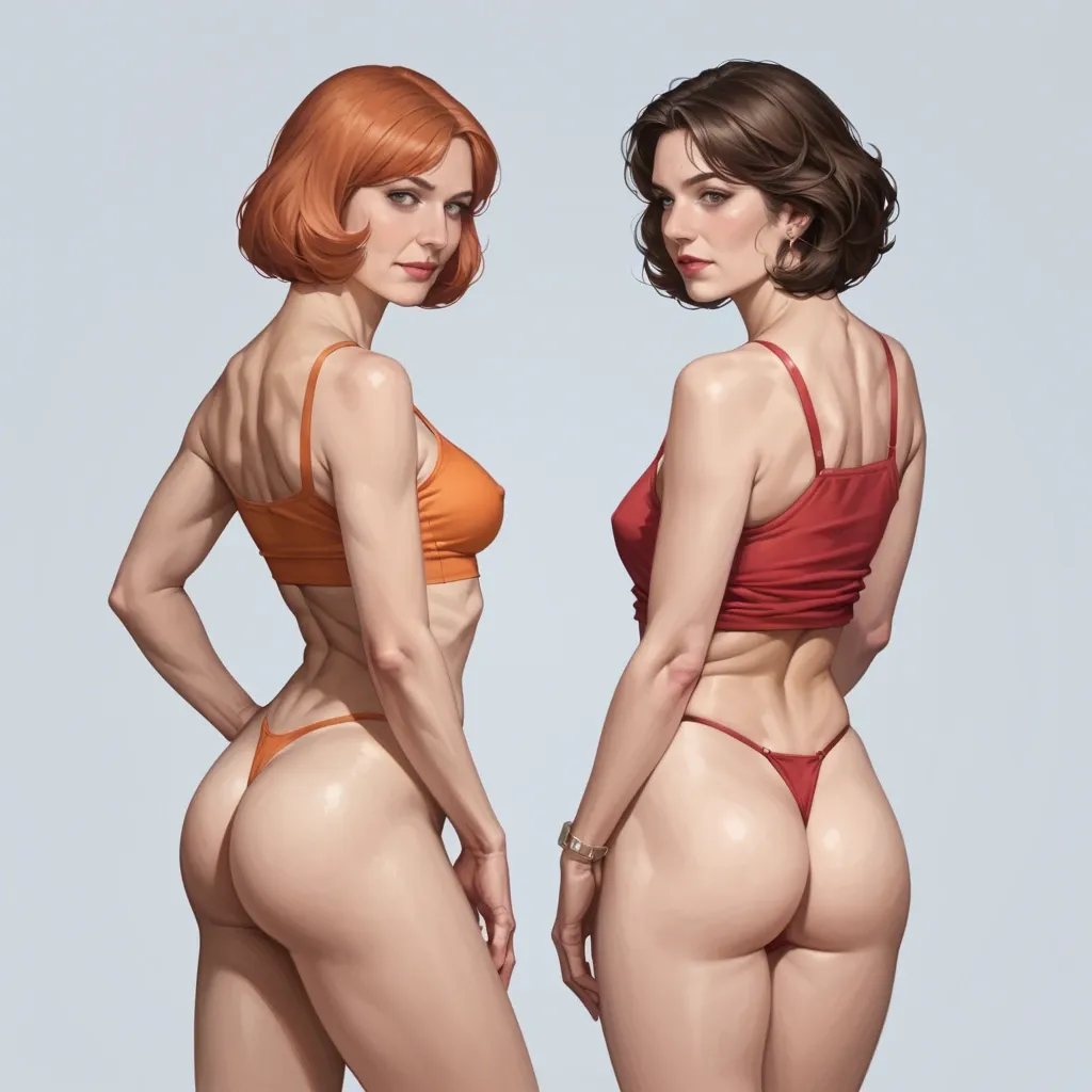 realistic realistic,full detailed,accurate,realistic realistic,full detailed,lois griffin,mature,milf,petite chest,skinny,slim,hairy pussy,crop top,thong,rear view