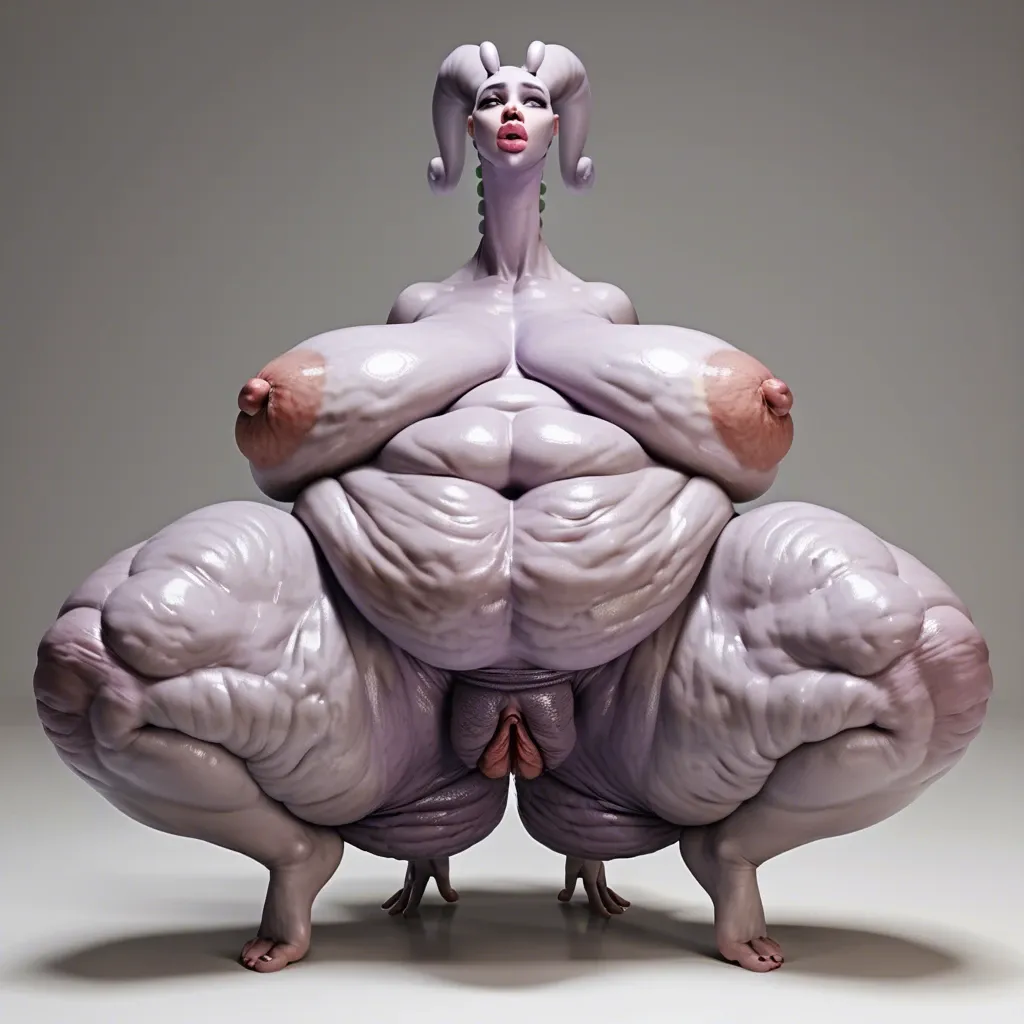 3d, goodra, (hyper lips), sagging breasts, obese, overweight, weight gain, fat mons, large pussy, gigantic pussy, fat rolls, cellulite