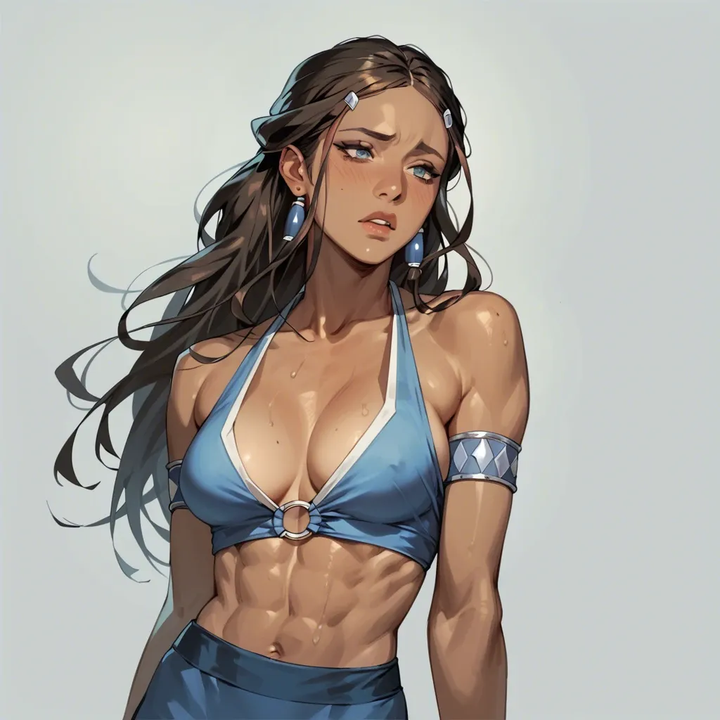 skinny, katara, cleavage