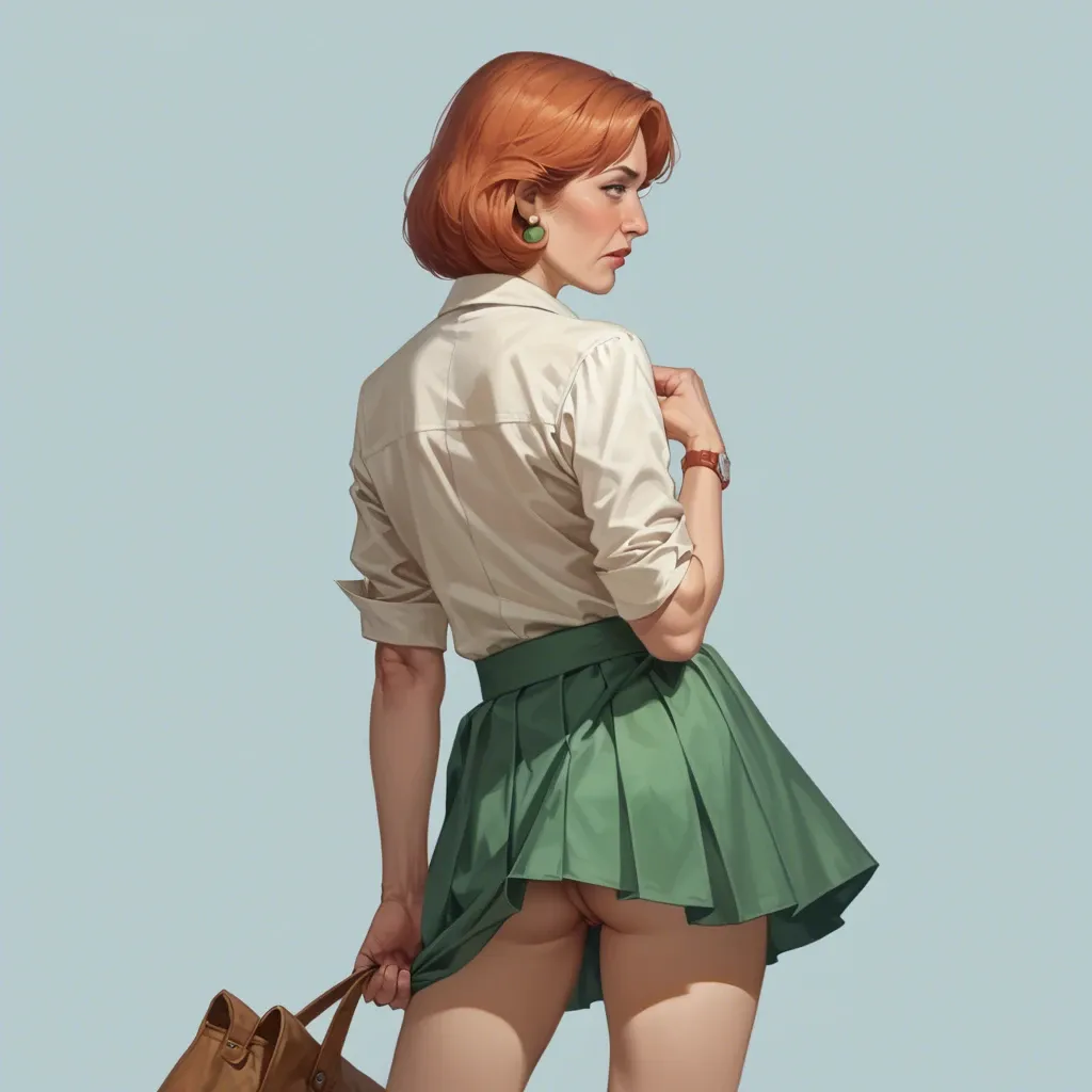 realistic realistic view,full detailed,accurate,lois griffin,mature,flat chest,petite,skinny,slim,hairy cleft of venus,shy,shirt,upskirt,shy,rear view,side view