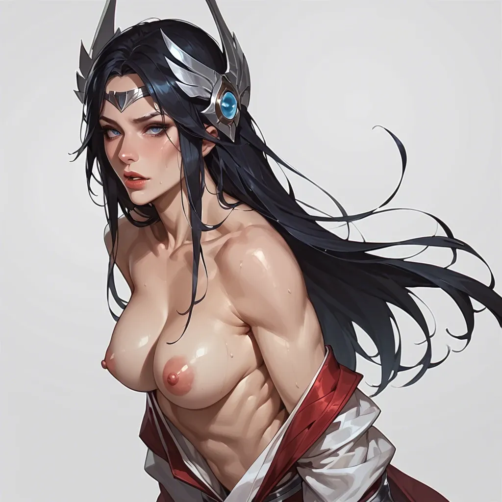 Irelia from league of Legends undressing