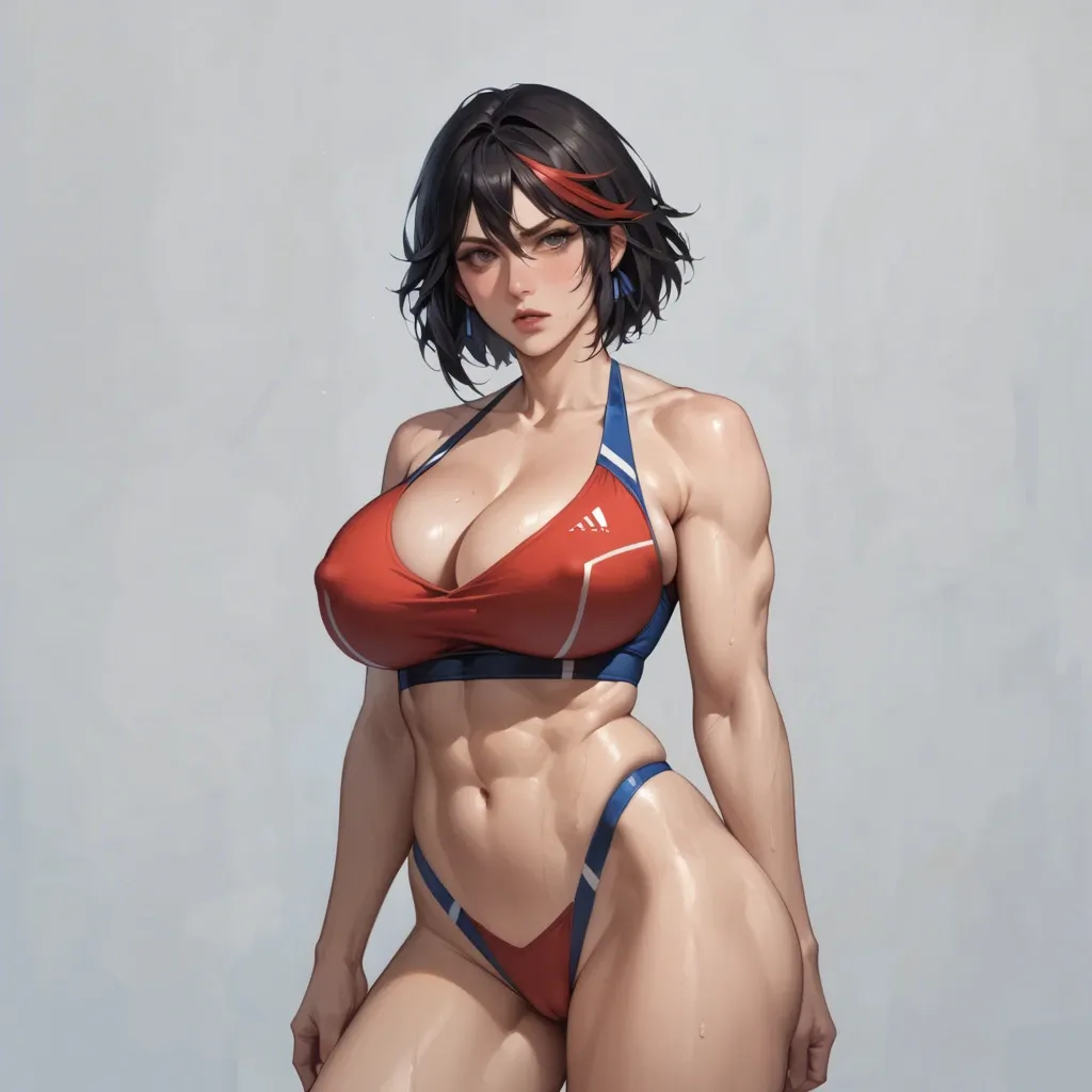 1 woman, milf, ruyko matoi, huge breast, sexy sport outfit