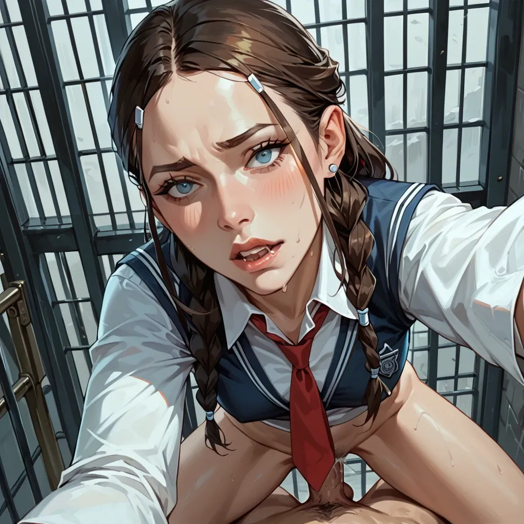 Katara school uniform sex anal jail selfie