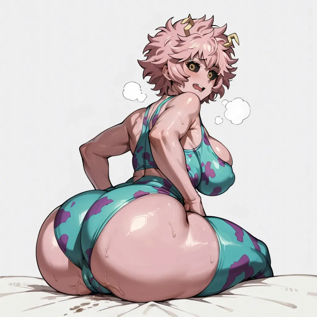 Mina Ashido. Enormous ass. Enormous tits. Tight clothes. Pink skin