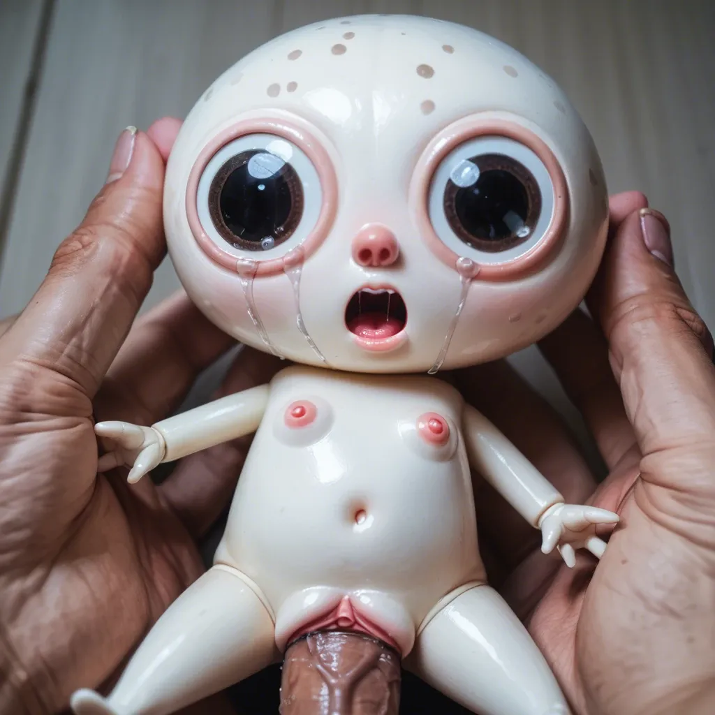 real photo, real, detailed, high resolution, huge eyes, cute nose, mini, mini body,  skinny, mini chest, crying, vaginal sex