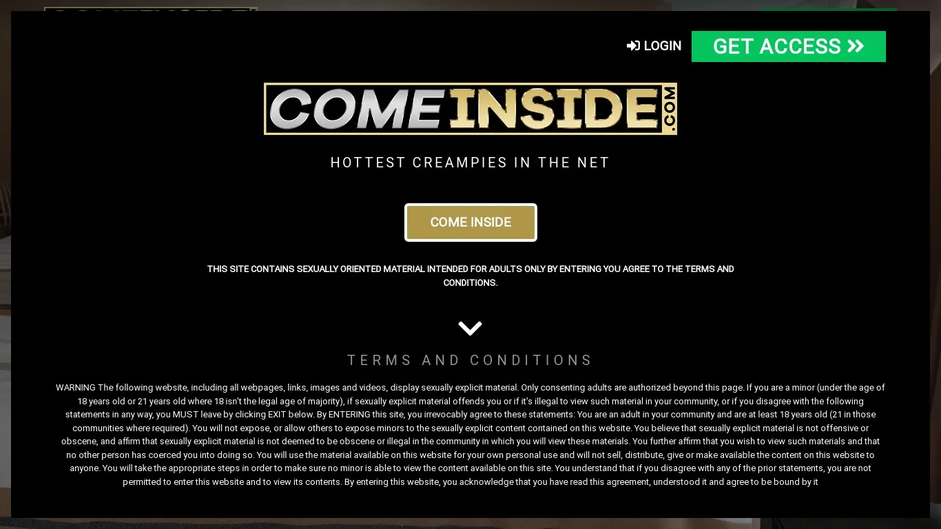 comeinside.com snapshot