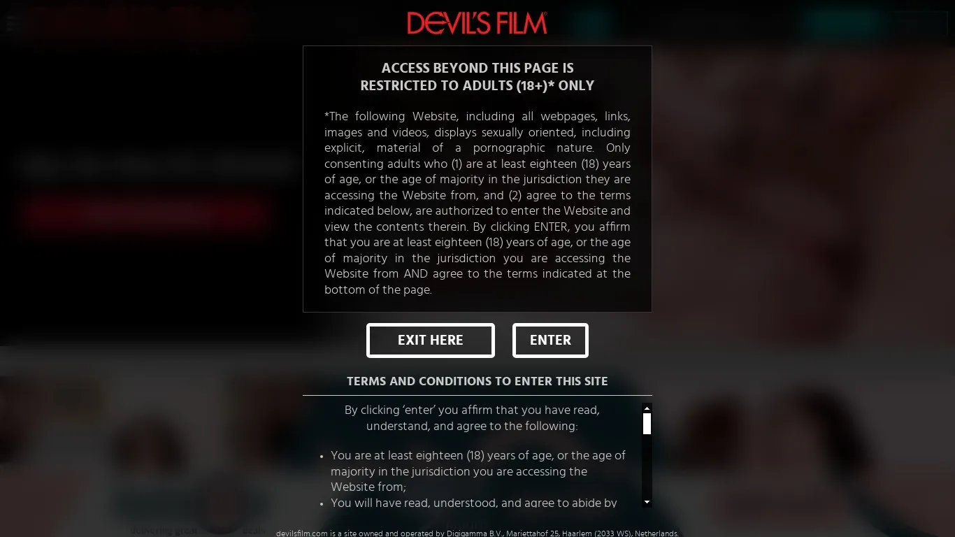 Devilsfilm.com snapshot