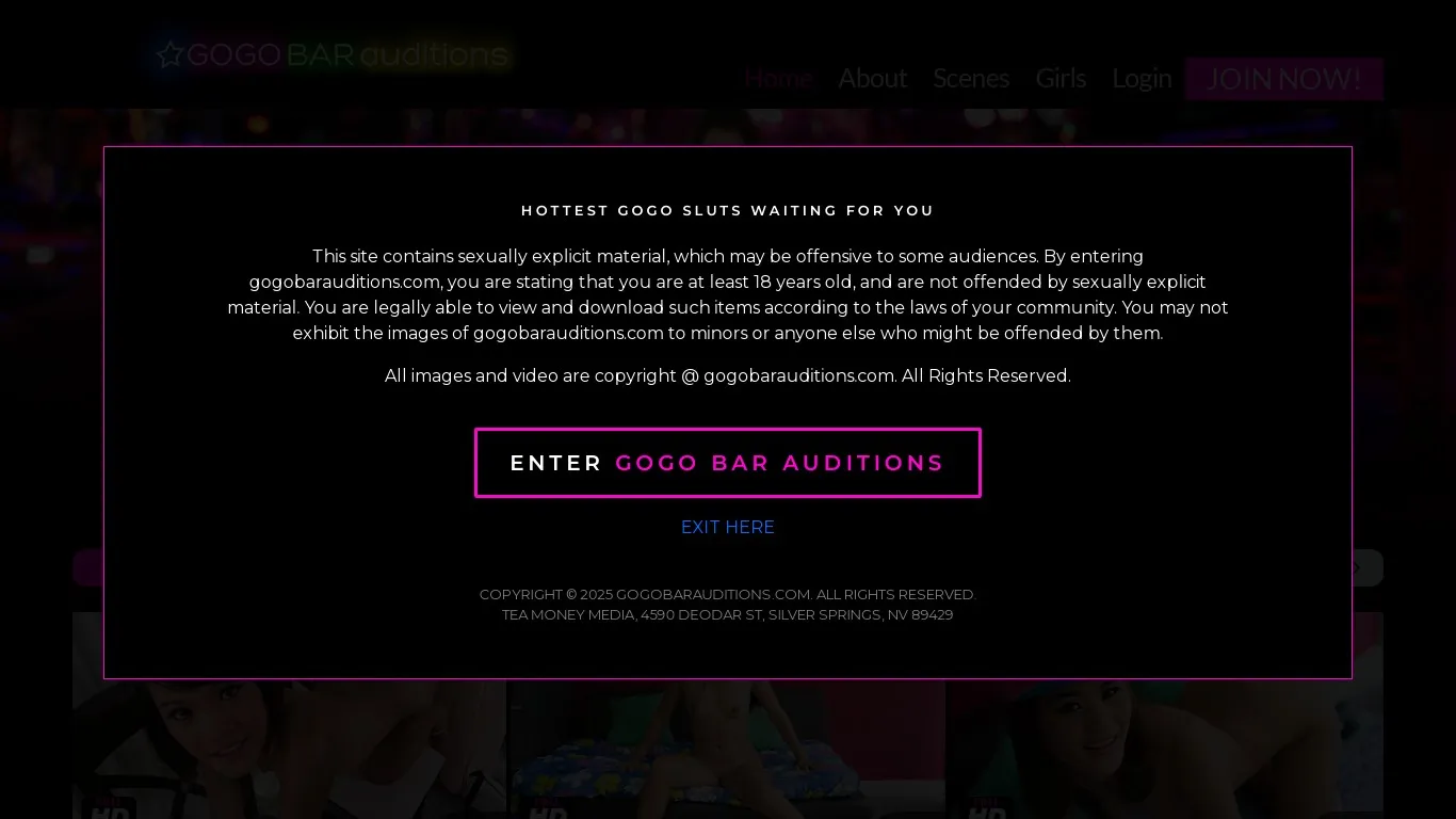 gogobarauditions.com snapshot