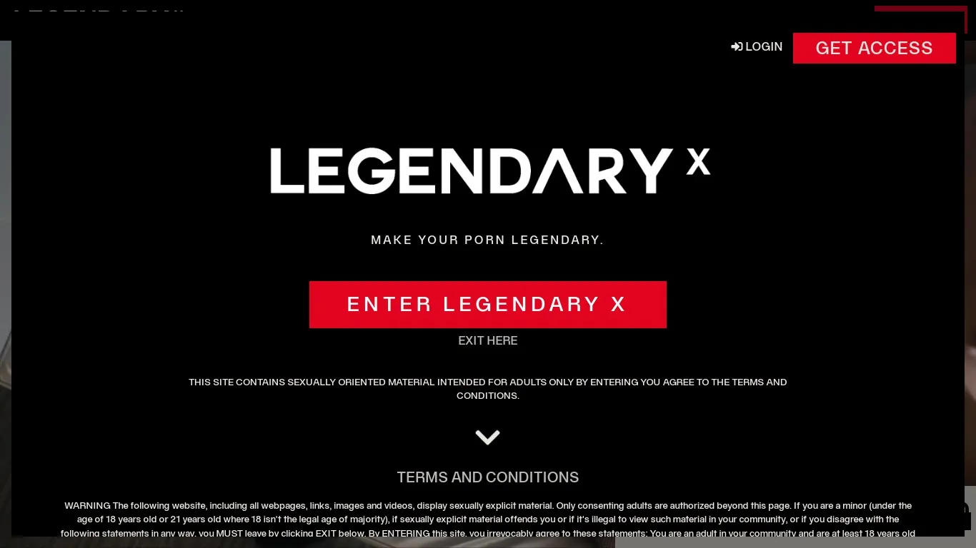 legendaryx.com snapshot