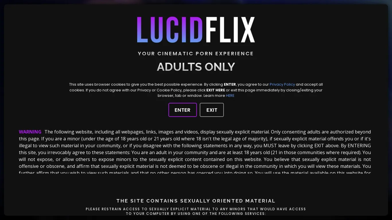 LucidFlix.com snapshot