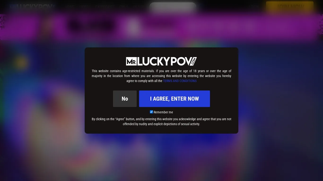 MrLuckyPOV.com snapshot