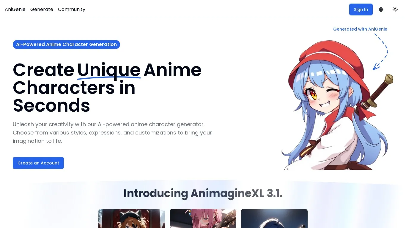 AniGenie snapshot