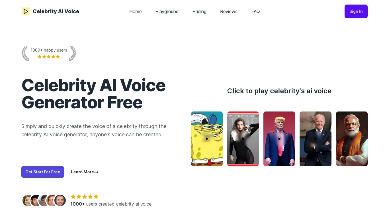 celebrityaivoice.net snapshot