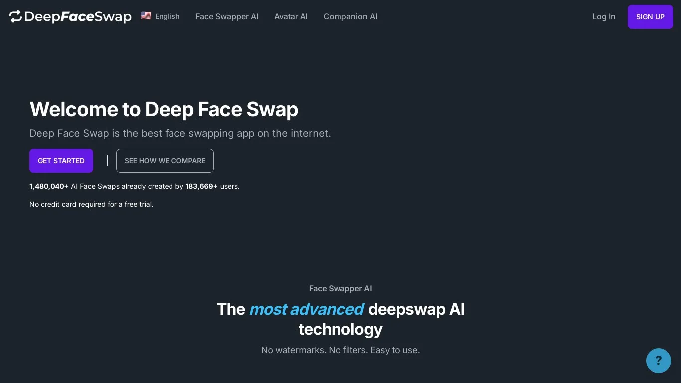 deepfaceswap.ai snapshot