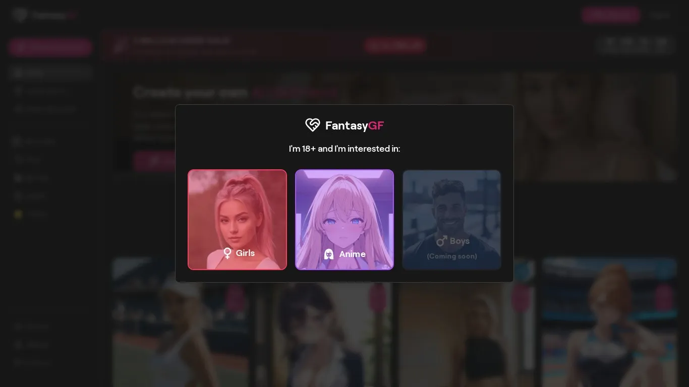 FantasyGF.ai snapshot