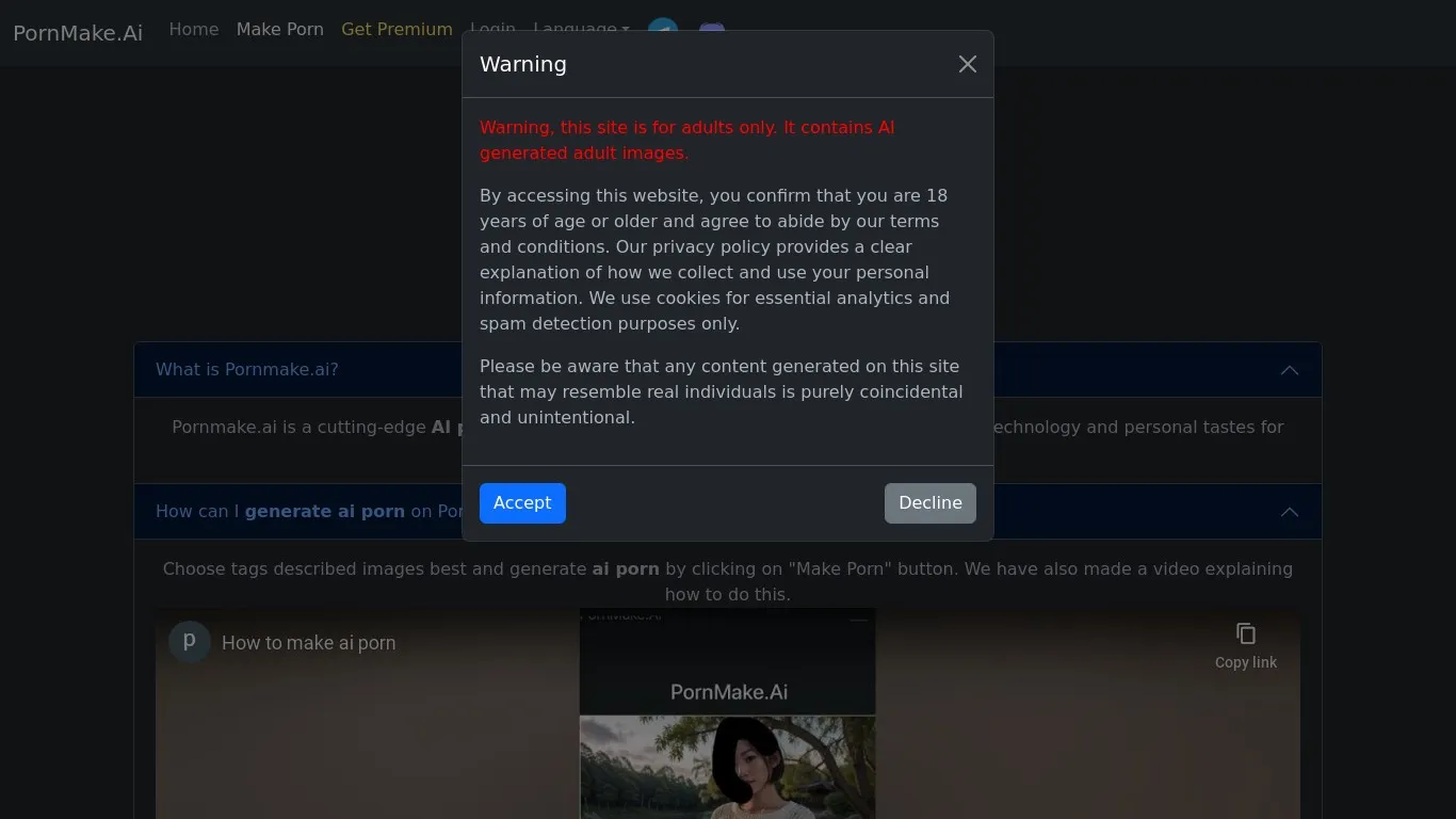 PornMake.Ai snapshot